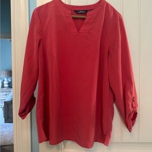 Lush coral
Split-Neck Women's Blouse